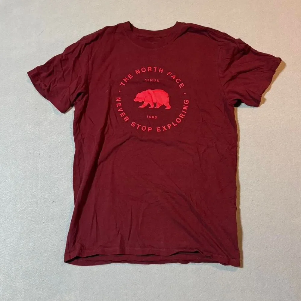 The-north-face Men's Burgundy and Red T-shirt